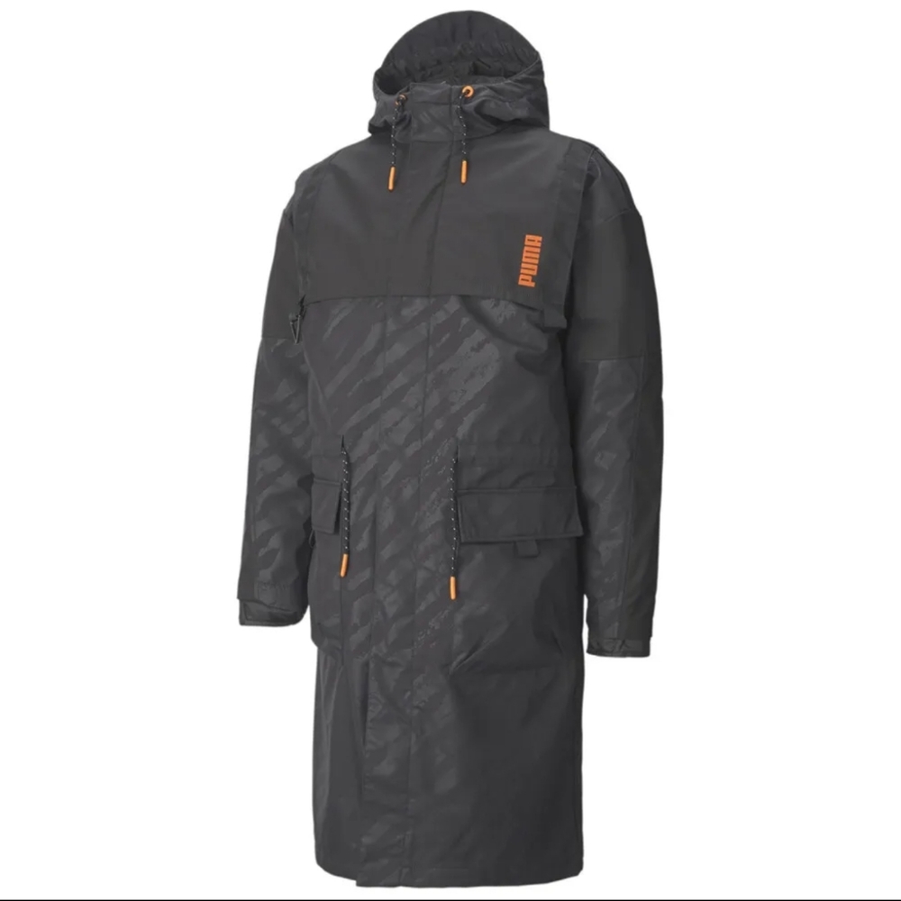 Puma x Central Saint Martins 2 in 1 Parka Jacket Black Orange Size Small Men